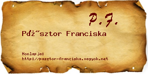 Pásztor Franciska névjegykártya