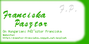 franciska pasztor business card